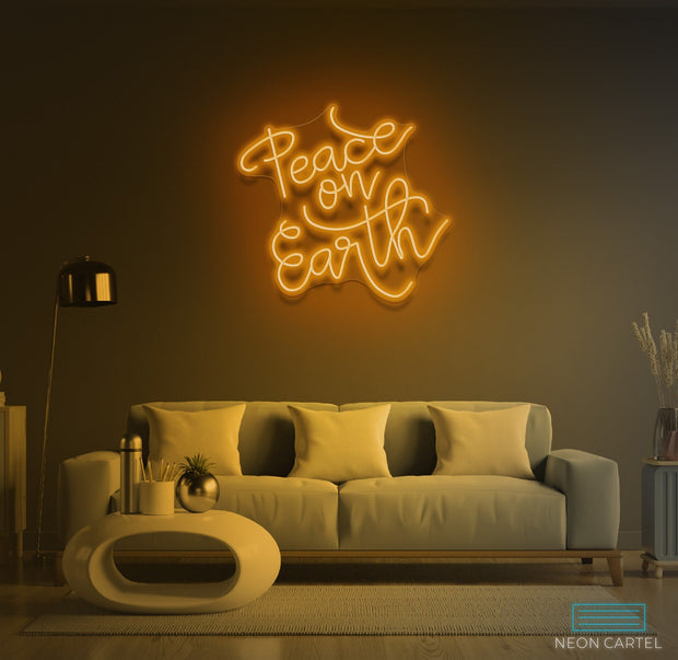 Peace On Earth Neon LED Sign