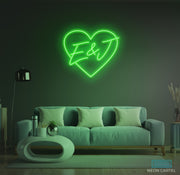 Love Initials Neon LED Sign