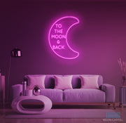 To The Moon And Back Neon LED Sign