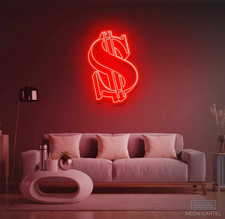 Dollar Neon LED Sign