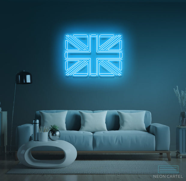 Union Jack UK Flag United Kingdom Neon LED Sign