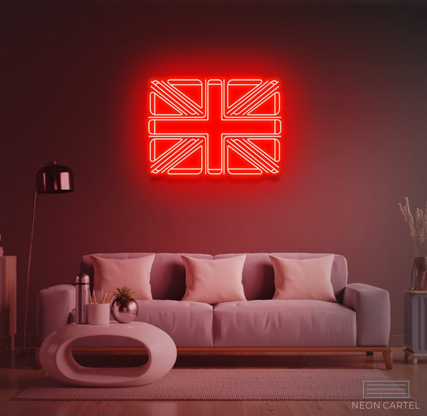 Union Jack UK Flag United Kingdom Neon LED Sign