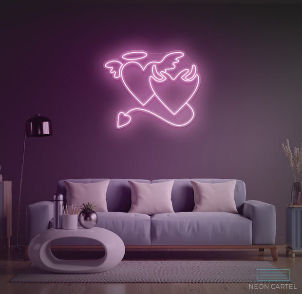 Angel and Demon Neon LED Sign