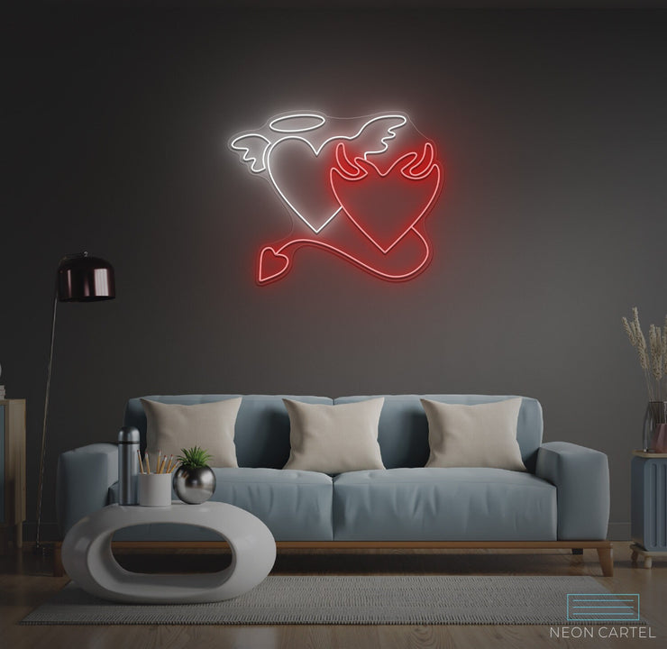 Angel and Demon Neon LED Sign