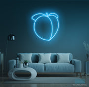 Peach Emoticon Neon LED Sign