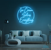 Ice Cream Solves Everything Neon LED Sign