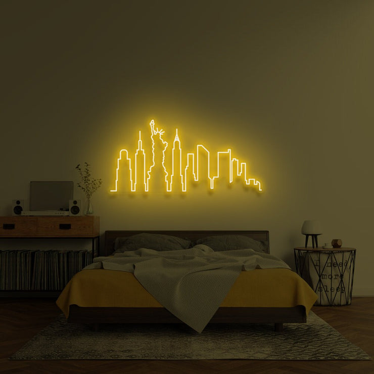 New York Neon Sign, Skyline LED Neon Sign, NYC Neon Sign, NY  Neon Sign, Neon Sign Wall Décor, Illuminated Sign Neon Decoration