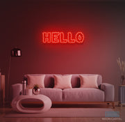 Cloud Hello Neon LED Sign