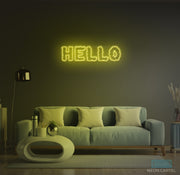 Cloud Hello Neon LED Sign