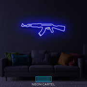 Gun AK-47 Neon Led Sign, Gun AK-47 Sign Neon Light, Gun AK-47 Room Light, Gun Ak-47 Neon Light, Gun ak-47 Unique Decor Neon Light