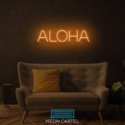 ALOHA Neon Art Sign Light Lamp Illuminate Shop Office Living Room Interior Design Custom