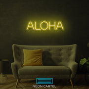 ALOHA Neon Art Sign Light Lamp Illuminate Shop Office Living Room Interior Design Custom