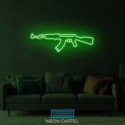 Gun AK-47 Neon Led Sign, Gun AK-47 Sign Neon Light, Gun AK-47 Room Light, Gun Ak-47 Neon Light, Gun ak-47 Unique Decor Neon Light