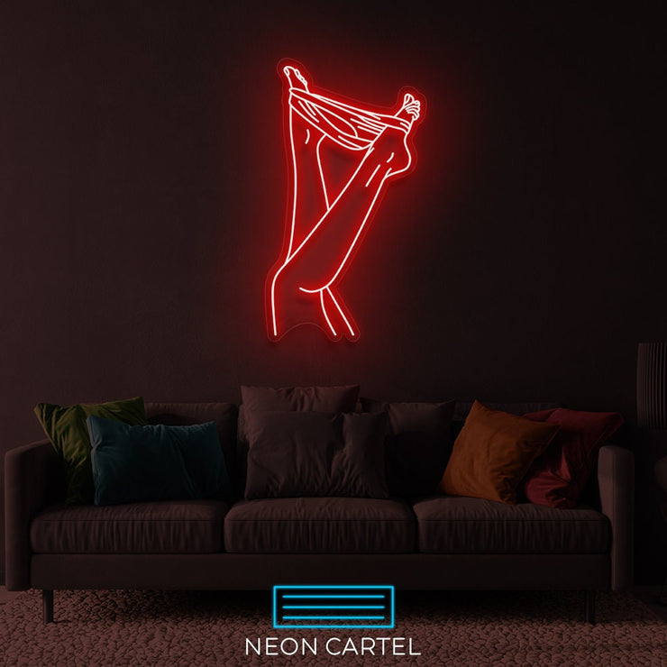 Legs Woman Undressing Sign Neon Light, Legs Woman Sign Neon Light, Bedroom LED Light, Undressing Art Neon Light, BedRoom Decor Neon Light