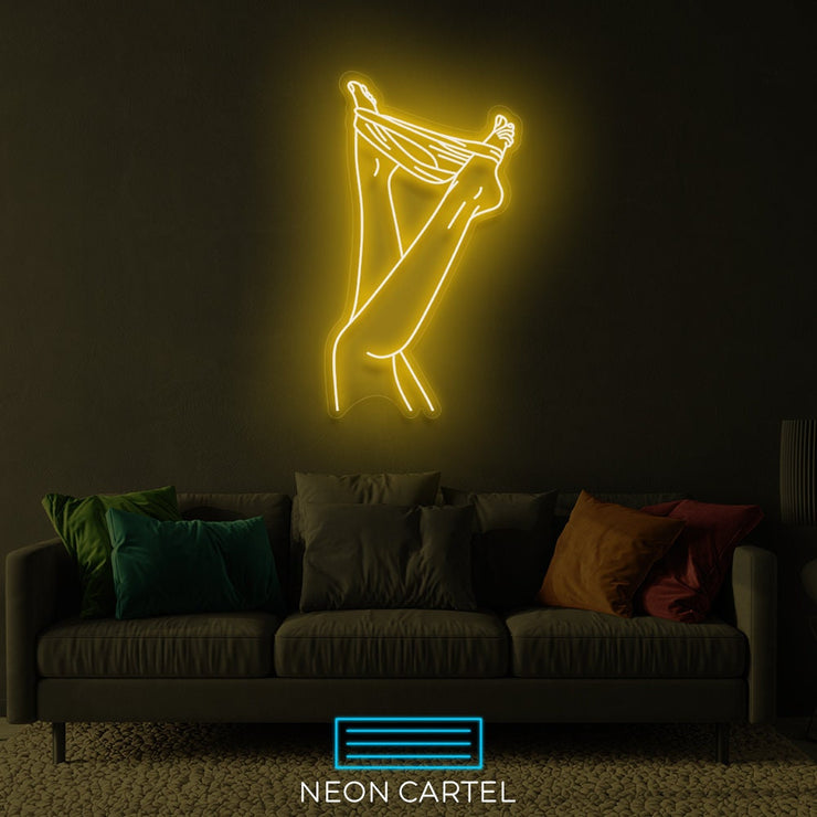 Legs Woman Undressing Sign Neon Light, Legs Woman Sign Neon Light, Bedroom LED Light, Undressing Art Neon Light, BedRoom Decor Neon Light