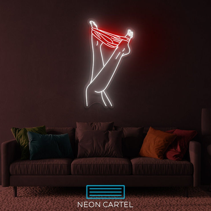 Legs Woman Undressing Sign Neon Light, Legs Woman Sign Neon Light, Bedroom LED Light, Undressing Art Neon Light, BedRoom Decor Neon Light