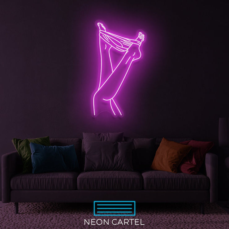 Legs Woman Undressing Sign Neon Light, Legs Woman Sign Neon Light, Bedroom LED Light, Undressing Art Neon Light, BedRoom Decor Neon Light