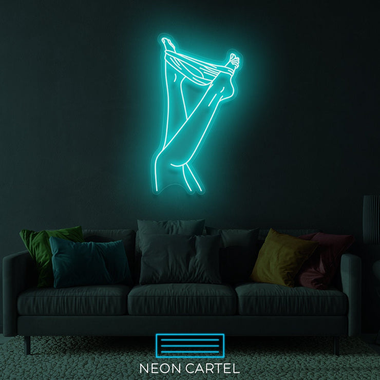 Legs Woman Undressing Sign Neon Light, Legs Woman Sign Neon Light, Bedroom LED Light, Undressing Art Neon Light, BedRoom Decor Neon Light