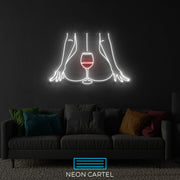 Wine Woman Body Sign Neon Light, Body Woman Wine Sign Neon Light, Bedroom LED Light, Romantic Art Neon Light, BedRoom Decor Neon Light