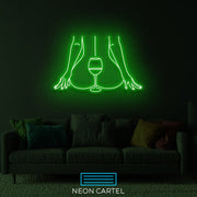 Wine Woman Body Sign Neon Light, Body Woman Wine Sign Neon Light, Bedroom LED Light, Romantic Art Neon Light, BedRoom Decor Neon Light