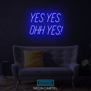 Yes Yes Ohh Yes Sign Neon Light, Handmade Neon Light Sign, Custom Sign Neon Light, LED Neon Light, Indoor Games Room Sign Neon Light