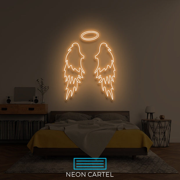 Angel Wings Neon Sign, Selfie Angel Neon Sign Light, Angel Neon Sign Light, Wings Illuminated Neon Sign,  Angel Wings Flex Neon Sign Light