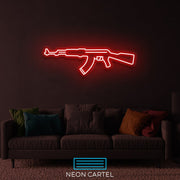 AK47 Gun Neon Sign, AssaultRifle  Neon Sign Light, GunLife Neon Sign Light, SecondAmendment Neon Sign, AK47 Flex Neon Sign Light,