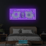 Dollar Bill Hustle Neon LED Sign