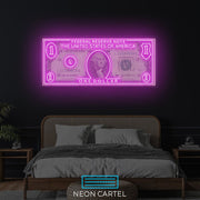 Dollar Bill Hustle Neon LED Sign