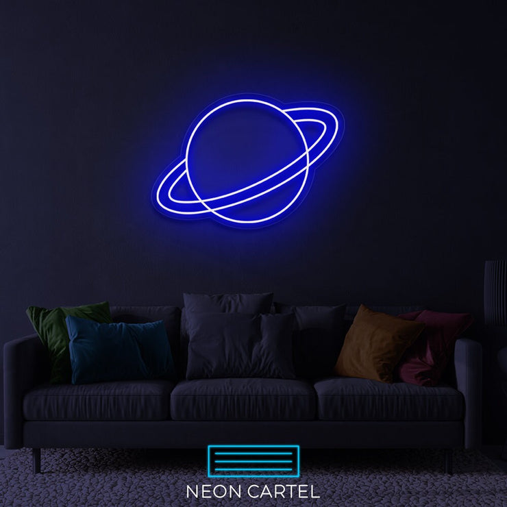 Planet Neon Art Sign Light Lamp Illuminate Shop Office Living Room Interior Design Custom