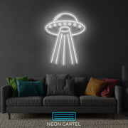 Spaceship Neon Art Sign Light Lamp Illuminate Shop Office Living Room Interior Design Custom