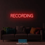 Recording Neon Art Sign Light Lamp Illuminate Shop Office Living Room Interior Design Custom