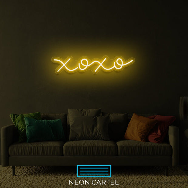 XOXO Neon Art Sign Light Lamp Illuminate Shop Office Living Room Interior Design Custom