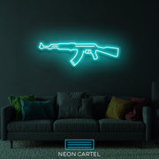 AK47 Gun Neon Sign, AssaultRifle  Neon Sign Light, GunLife Neon Sign Light, SecondAmendment Neon Sign, AK47 Flex Neon Sign Light,