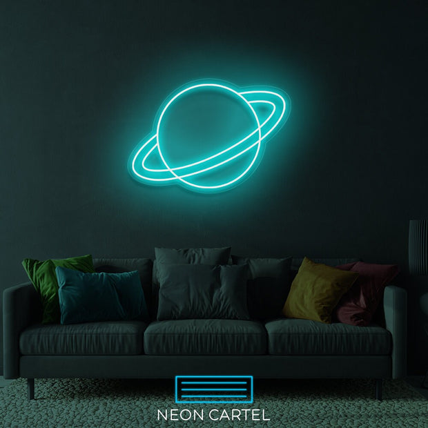 Planet Neon Art Sign Light Lamp Illuminate Shop Office Living Room Interior Design Custom