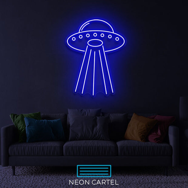 Spaceship Neon Art Sign Light Lamp Illuminate Shop Office Living Room Interior Design Custom