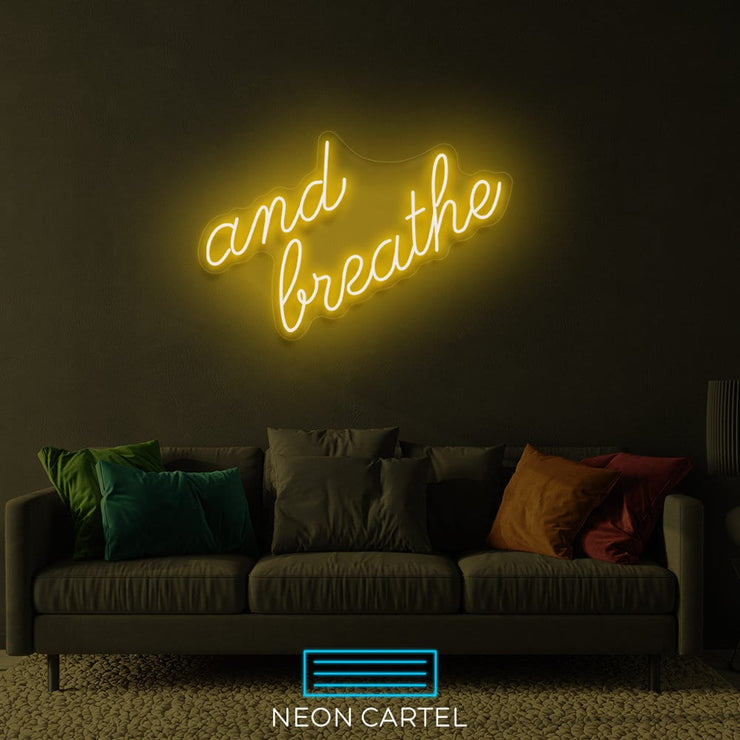 And breath Neon Art Sign Light Lamp Illuminate Shop Office Living Room Interior Design Custom