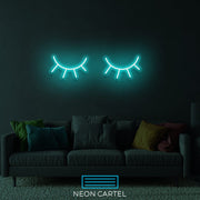 Eyelash Neon Art Sign Light Lamp Illuminate Shop Office Living Room Interior Design Custom - Size HxW: 8x12" | 20x30cm