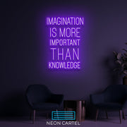 Imagination Is More Important Than Knowledge Neon LED Sign