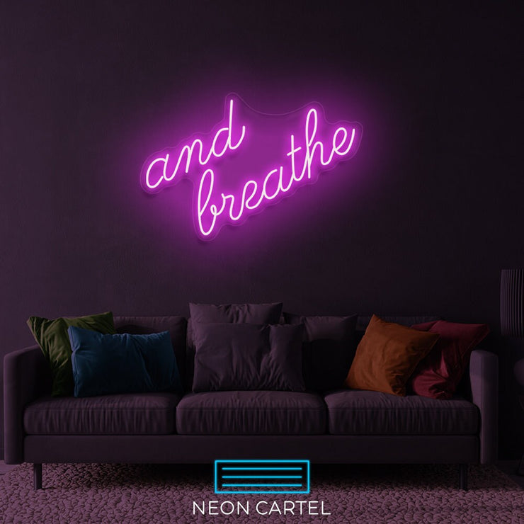 And breath Neon Art Sign Light Lamp Illuminate Shop Office Living Room Interior Design Custom