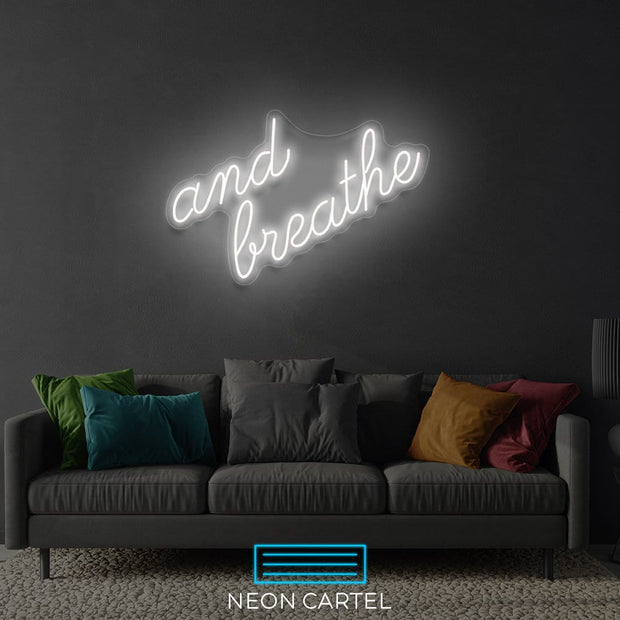 And breath Neon Art Sign Light Lamp Illuminate Shop Office Living Room Interior Design Custom