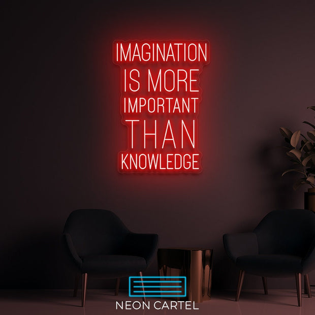 Imagination Is More Important Than Knowledge Neon LED Sign