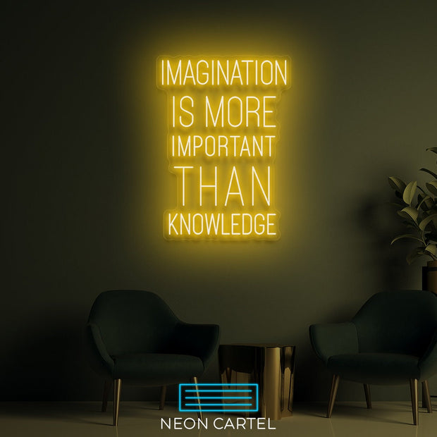 Imagination Is More Important Than Knowledge Neon LED Sign