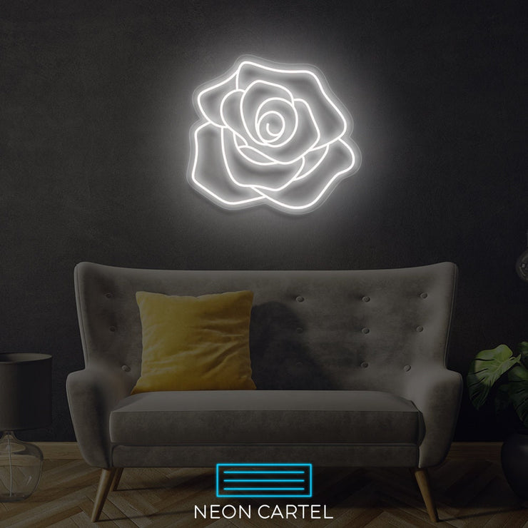 Rose Neon Art Sign Light Lamp Illuminate Shop Office Living Room Interior Design