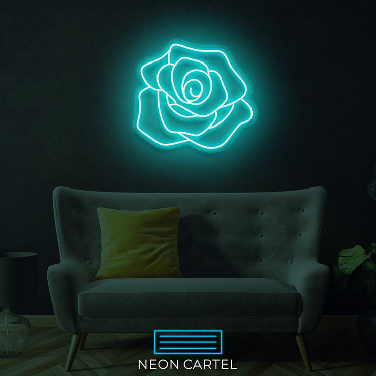 Rose Neon Art Sign Light Lamp Illuminate Shop Office Living Room Interior Design