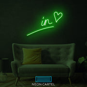 In Love  LED Neon Art Sign Light Lamp Illuminate Shop Office Living Room Interior Design Custom