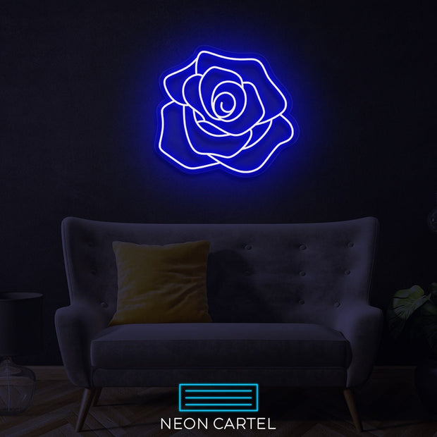 Rose Neon Art Sign Light Lamp Illuminate Shop Office Living Room Interior Design