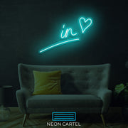 In Love  LED Neon Art Sign Light Lamp Illuminate Shop Office Living Room Interior Design Custom