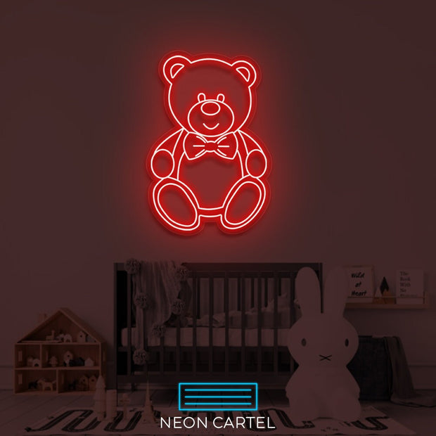 Bear Kids Room Neon Art Sign Light Lamp Illuminate Shop Office Living Room Interior Design Custom