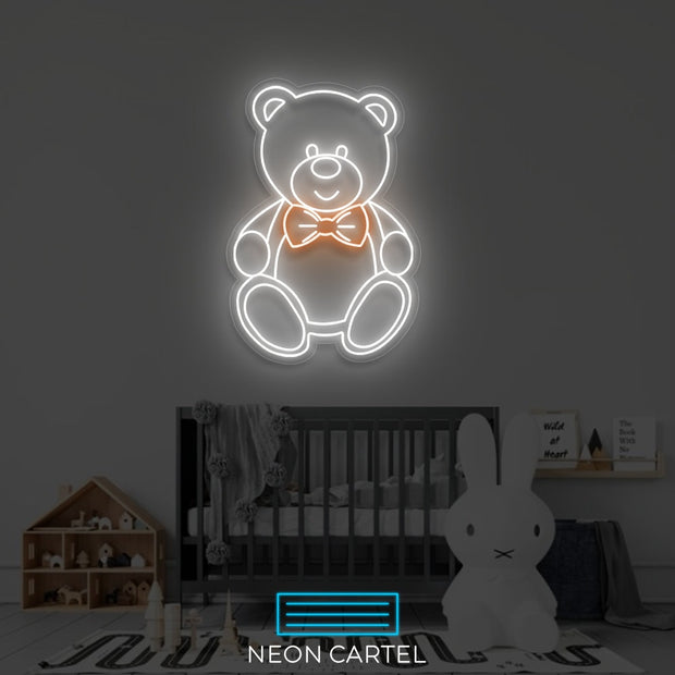 Bear Kids Room Neon Art Sign Light Lamp Illuminate Shop Office Living Room Interior Design Custom